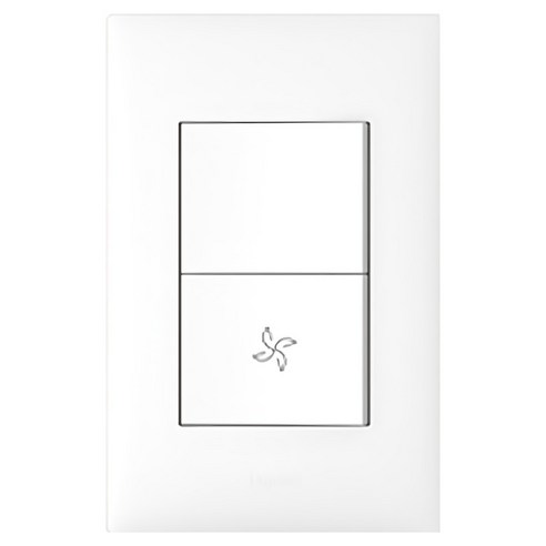 르그랑 아펠라 SIMPLE 2구 하단FAN 스위치 화이트, 1개
