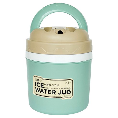 리빙오보제 보온보냉통, 1개, 2.5L, 민트 + 베이지