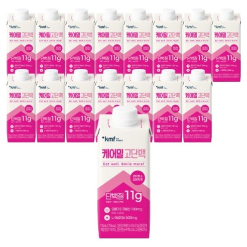 한국메디칼푸드 케어밀 고단백 검은콩 & 검은깨맛, 170ml, 16개