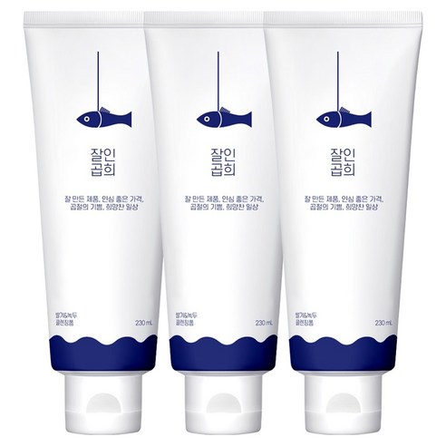 잘인곱희 쌀겨 앤 녹두 클렌징폼, 3개, 230ml