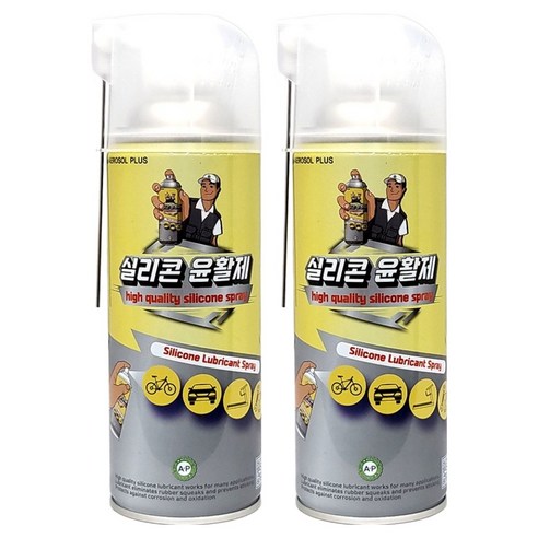 탁월한선택 자동차 실리콘 스프레이 윤활제, 2개, 420ml