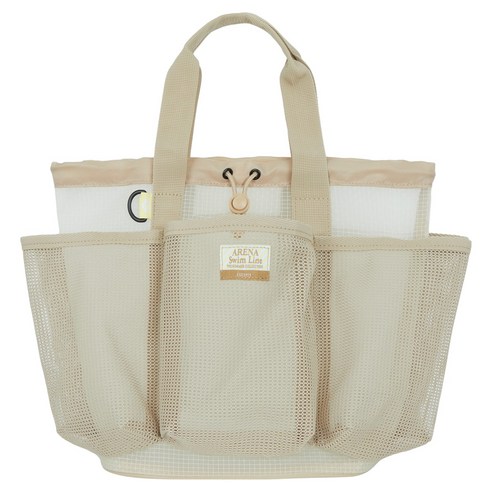 아레나 포켓 메쉬 가방 A6AC1AB19, BEIGE