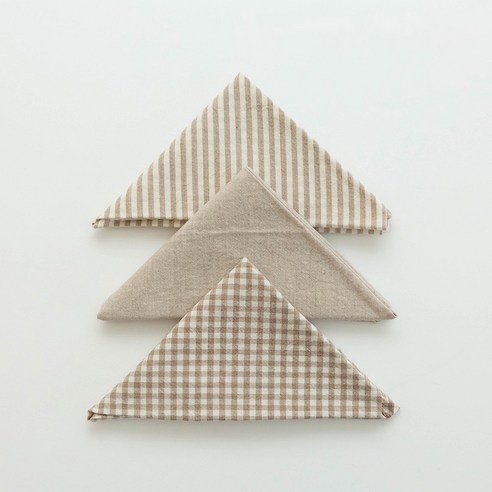 천가게 체크 자투리원단 4mm 3종 세트, 26 베이지, 1세트