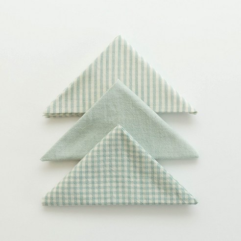 천가게 체크 자투리원단 4mm 3종 세트, 20 민트, 1세트