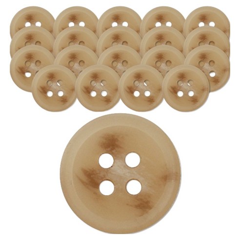 동대문단추왕 셔츠 블라우스 무광 페이스 단추 13mm, 다크베이지, 20개
