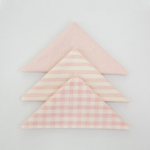 천가게 체크 자투리원단 8mm 3종 세트, 05 베이비핑크, 1세트