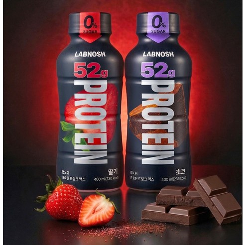 랩노쉬 프로틴 드링크 맥스 딸기 400ml, 24개 이미지 4