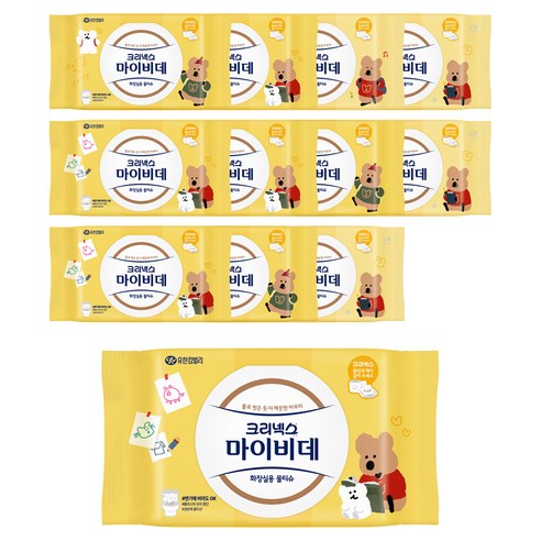 마이비데 키즈 화장실용 물티슈 캡형, 55g, 40매, 12개