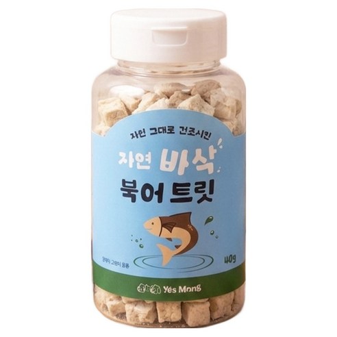 예스몽 반려동물 자연 바삭 트릿 동결건조 간식, 40g, 1개, 북어