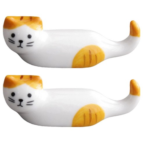 로프트마켓 귀여운 고양이 수저받침, 고양이 4, 2개