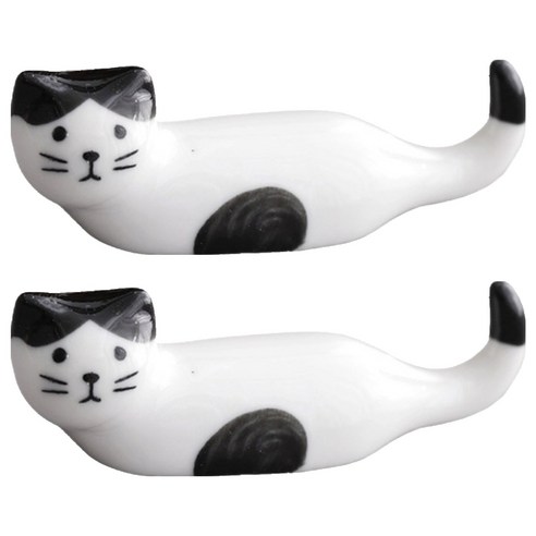 로프트마켓 귀여운 고양이 수저받침, 고양이 2, 2개
