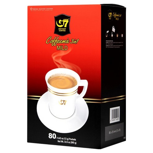 G7 3in1 마일드 커피믹스, 12g, 1개, 80개입
