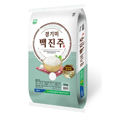농협 경기미 국내산 백진주 쌀, 10kg, 1개, 상등급
