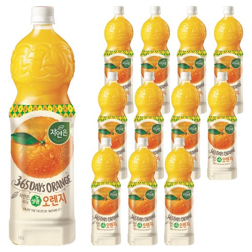 자연은 상큼오렌지, 12개, 1.5L