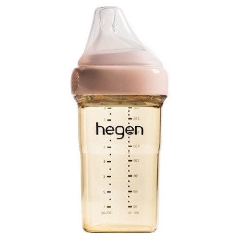 헤겐 PPSU 애착젖병 + 꼭지 세트, 핑크, 1세트, 240ml