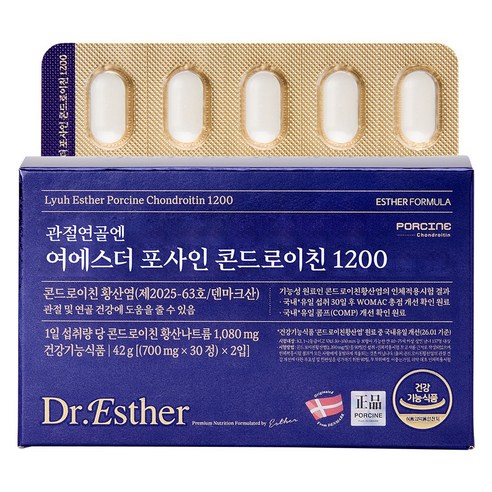 에스더포뮬러 관절연골엔 여에스더 포사인 콘드로이친 1200 42g, 1개, 60정