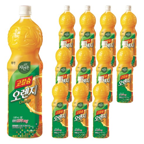 자연은 고칼슘 오렌지, 1.5L, 12개