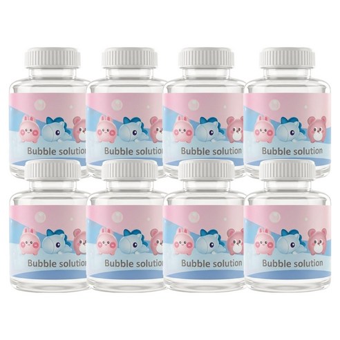 플레이맥스 비눗방울 버블용액 리필액 100ml, 혼합색상, 8개