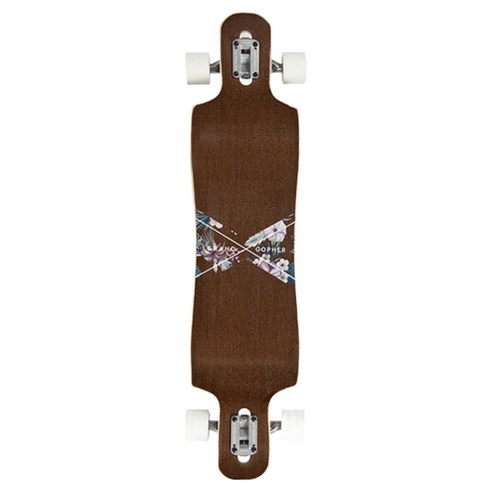 그랜드고퍼 크루저 디자인 감성 스타일 롱 스케이트보드 입문용, Floral Wood, 1개