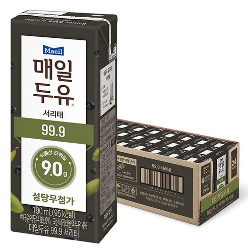 매일두유 99.9 서리태, 24개, 190ml