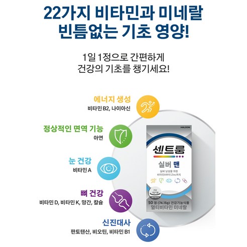 센트룸 실버맨 멀티비타민 74.15g 50정, 3개 맛있게 먹은 솔직 후기 - 상품 이미지 4