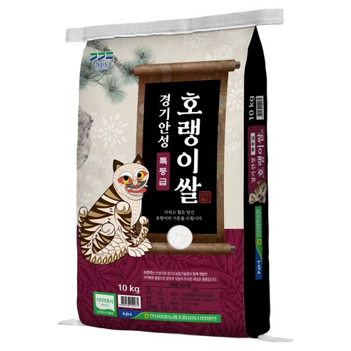 경기 안성 호랭이쌀 수찬미, 특등급, 1개, 10kg