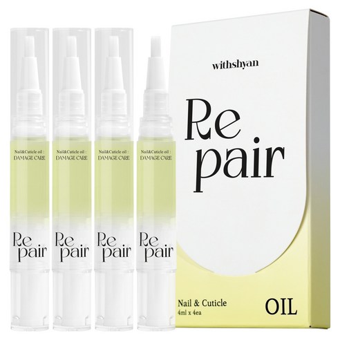 위드샨 리페어 데미지 케어 큐티클 네일 오일펜 4p, 1개, 16ml, 리페어 데미지 4개, 4ml