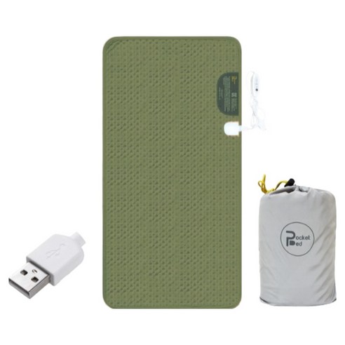 [본사] 여행용 전기장판매트 포켓베드 + 파우치 USB 1구, 40 x 80 cm 40 x 80 cm