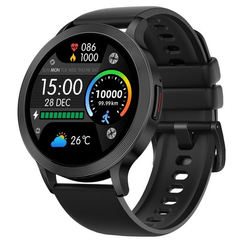 와피크 웨어러블 통화가능 스마트워치 S5 1.39 한글판, 블랙, 3.5cm, GPS + 블루투스