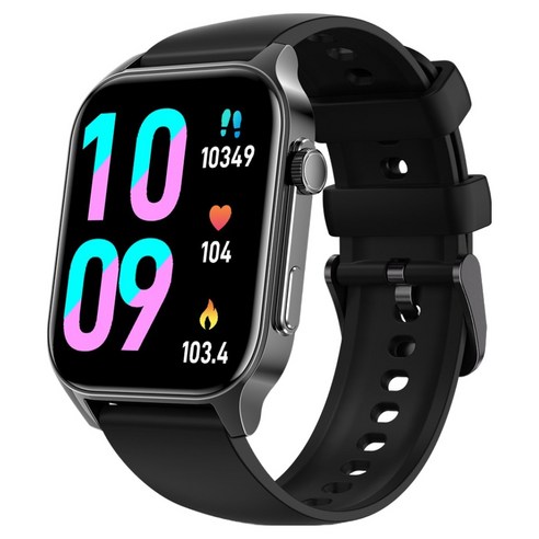 와피크 웨어러블 통화 수신 알림 GPS 운동 블루투스 스마트워치 X5S, 블랙, 4.8cm, GPS + 블루투스