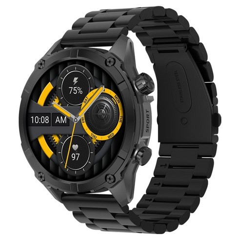 와피크 아웃도어 블루투스 스마트워치 Y7, GPS + 블루투스, 3.6cm, 그래파이트