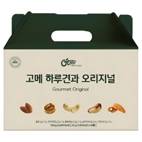 (주)오트리푸드빌리지 고메 하루견과 오리지널 28p, 616g, 1개