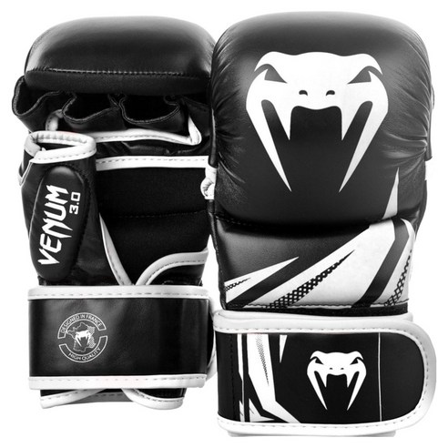 베넘 챌린저 3.0 스파링 MMA 글러브 양손착용 세트, 블랙 + 화이트, 1세트