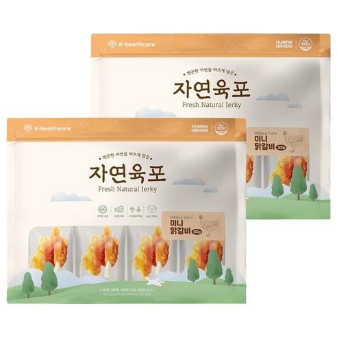 자연육포 강아지 미니 닭갈비, 300g, 2개, 닭고기