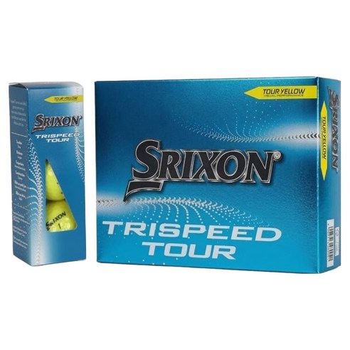 스릭슨 던롭코리아 TRISPEED 투어 골프공 3피스, 투어 옐로우, 1개, 12개입