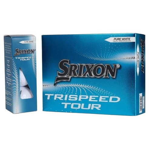 스릭슨 던롭코리아 TRISPEED 투어 골프공 3피스, 퓨어 화이트, 1개, 12개입