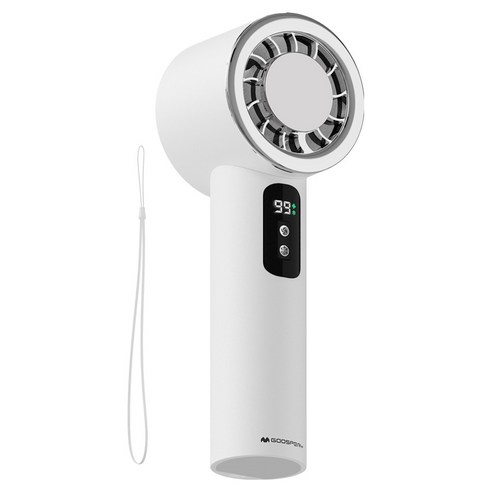 구스페리 급속 냉각 휴대용 무선 손선풍기, 화이트, MCF-004