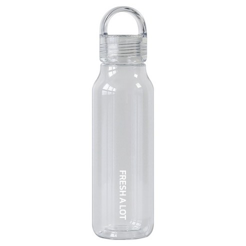 프레쉬어랏 트라이탄 핸들캡 에어 보틀, 클리어, 650ml, 1개
