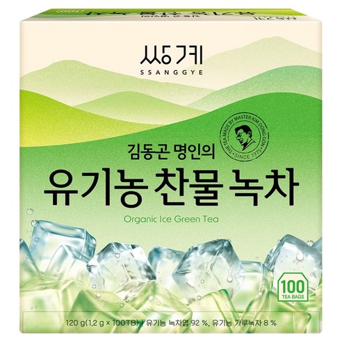 쌍계명차 유기농 찬물 녹차, 1.2g, 1개, 100개입