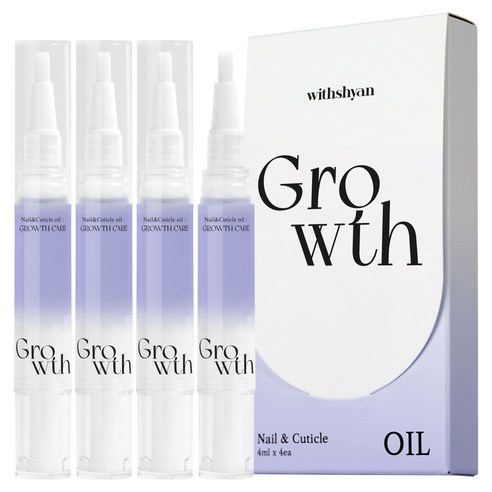 위드샨 큐티클 네일 오일펜 그로쓰 케어 4p, 1개, 16ml