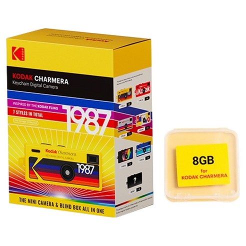코닥 (Kodak) 차메라 키체인 디지털 카메라 랜덤발송 + SD카드 세트, MDC-CMR01-KR