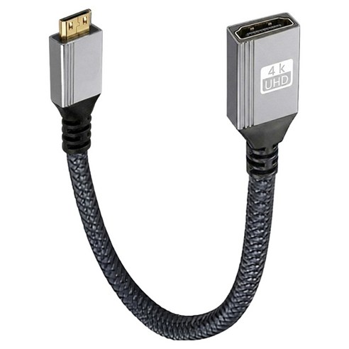Ytek 일자형 HDMI 2.0 to Mini HDMI 연장 케이블 숏타입 YT-HMF01, 1개, 20cm
