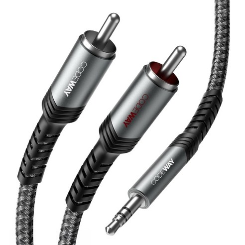 코드웨이 3.5mm AUX to 2RCA 스테레오 오디오 케이블 5m, 1개, 5m