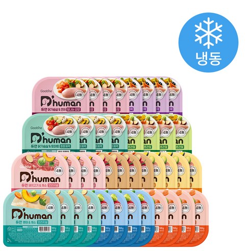 듀먼 강아지 종합 버라이어티 50g x 10종 x 4개입 화식 (냉동), 1세트