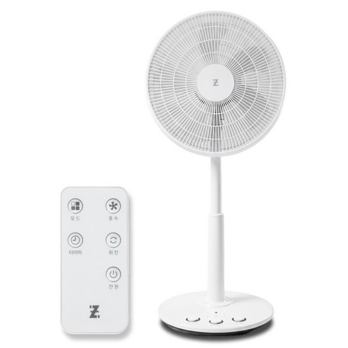 이지베베 수면풍 발터치 저소음 5엽 초미풍 선풍기 35cm + 리모컨 세트, IZI-EF2614RC