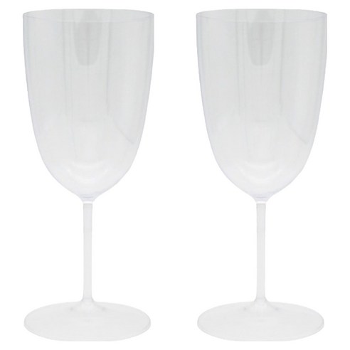 요리를그리다 개별포장 플라스틱 와인 잔 투명, 1개, 240ml, 2개입