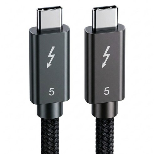 모비큐 C타입-C타입 인텔 인증칩 썬더볼트 5 120Gbps 240W 16K 지원 케이블, 1개, 2m