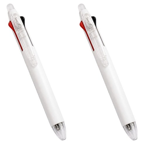 웰티움 지워지는 3색 볼펜 0.5mm, 화이트, 2개