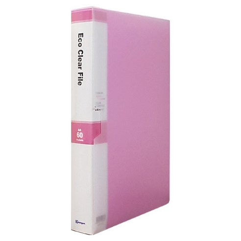 영오 클리어파일 케이스형 60p, 분홍, 1개