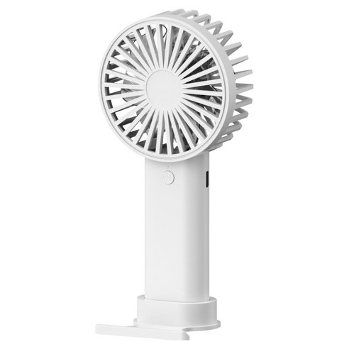 가드데이 무선 충전식 3단 조절 핸디형 탁상용 미니 휴대용선풍기 2500mAh, White, PR-FAN250